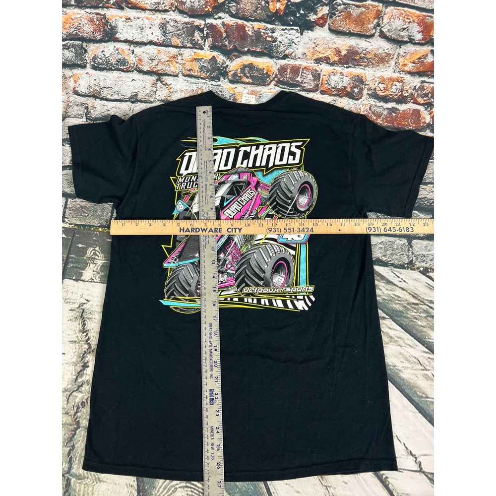 Quad Chaos Monster Truck T-Shirt Mens Medium Black Racing Graphic Tee - Picture 4 of 5
